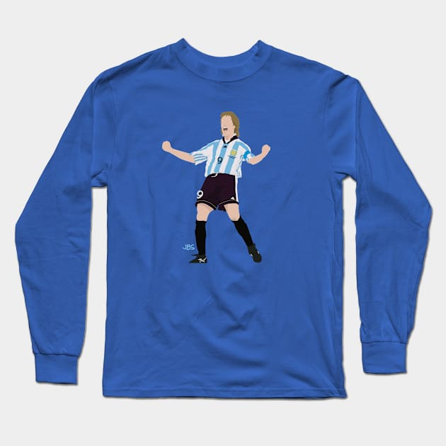 Gabriel "Batigol" Batistuta Long Sleeve T-Shirt by jbsgrafico